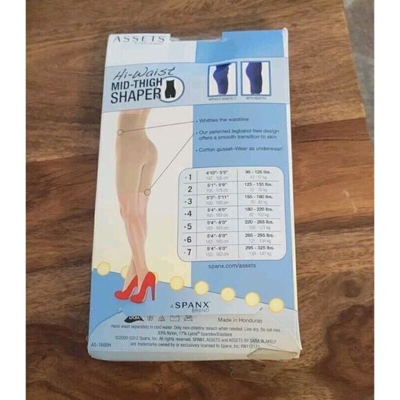 Spanx Assets By Sara Blakey Hi-Waist Mid-Thigh Shaper 166B Nude Size 5 - Picture 6 of 6